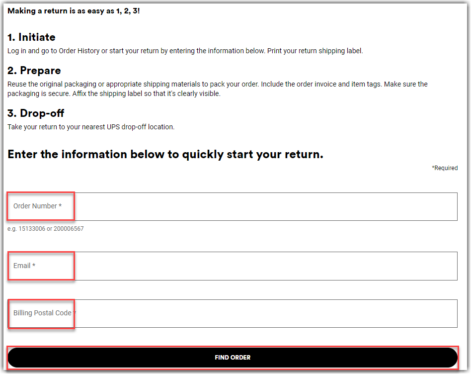 I need help with my return label - Mountain Hardwear Support